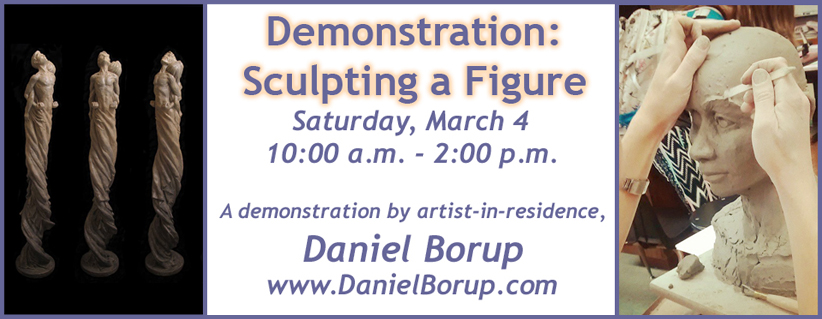 Daniel Borup's artist residency sculpture demonstration